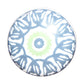 Set of Twelve White And Light Blue Metal And Ceramic Drawer Pull Knobs