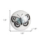 Set of Twelve Black And White Botanical Ceramic Drawer Pull Knobs