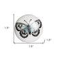 Set of Twelve Black And White Botanical Ceramic Drawer Pull Knobs