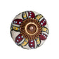 Set of Twelve Red And Yellow Botanical Ceramic Drawer Pull Knobs