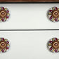 Set of Twelve Red And Yellow Botanical Ceramic Drawer Pull Knobs