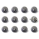 1.5" X 1.5" X 1.5" Ceramic Metal Multicolor 12 Pack Knob