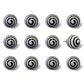 1.5" X 1.5" X 1.5" Ceramic Metal Multicolor 12 Pack Knob