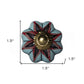 1.5" X 1.5" X 1.5" Ceramic Metal Multicolor 12 Pack Knob