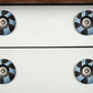 Set of Twelve Blue And Black Geometric Ceramic Drawer Pull Knobs