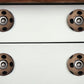 Set of Twelve Brown And Black Geometric Ceramic Drawer Pull Knobs