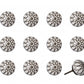 1.5" X 1.5" X 1.5" Ceramic Metal Multicolor 12 Pack Knob