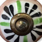 Set of Twelve Black And White Floral Ceramic Drawer Pull Knobs