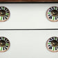 Set of Twelve Black And White Floral Ceramic Drawer Pull Knobs
