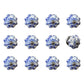 Set of Twelve Blue And White Ceramic Drawer Pull Knobs