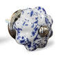 Set of Twelve Blue And White Ceramic Drawer Pull Knobs
