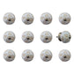 Set of Twelve Beige And White Floral Ceramic Drawer Pull Knobs