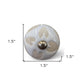 Set of Twelve Beige And White Floral Ceramic Drawer Pull Knobs