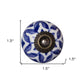 1.5" X 1.5" X 1.5" Ceramic Metal Multicolor 12 Pack Knob