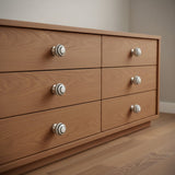 Set of Twelve Black And White Ceramic Drawer Pull Knobs