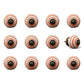Set of Twelve Orange And White Geometric Ceramic Drawer Pull Knobs