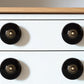 Set of Twelve Black And Gold Ceramic Drawer Pull Knobs