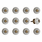 1.5" X 1.5" X 1.5" Ceramic Metal Multicolor 12 Pack Knob