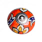 Set of Eight Orange And White Floral Ceramic Drawer Pull Knobs