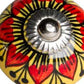 Set of Eight Yellow And Black Floral Ceramic Drawer Pull Knobs