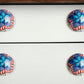Set of Eight Blue And White Floral Ceramic Drawer Pull Knobs
