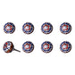 Set of Eight Blue And White Floral Ceramic Drawer Pull Knobs