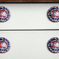 Set of Eight Blue And White Floral Ceramic Drawer Pull Knobs