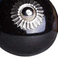 Set of Twelve Black Ceramic Drawer Pull Knobs