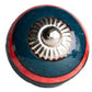 Set of Twelve Navy Blue And Red Geometric Ceramic Drawer Pull Knobs