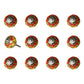 Set of Twelve Yellow And Black Floral Ceramic Drawer Pull Knobs