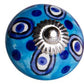 Set of Twelve Blue And White Botanical Ceramic Drawer Pull Knobs