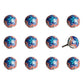 Set of Twelve Blue And White Floral Ceramic Drawer Pull Knobs
