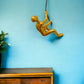 6" X 3" Gold Resin Climbing Man Hanging Dimensional Sculpture