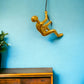 6" X 3" Gold Resin Climbing Man Hanging Dimensional Sculpture