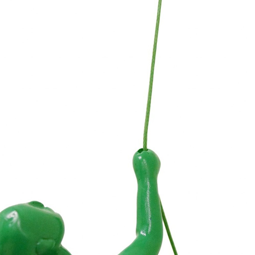 6" X 3" Green Resin Climbing Man Hanging Dimensional Sculpture
