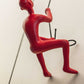 6" X 3" Red Resin Climbing Man Hanging Dimensional Sculpture