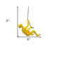 6" X 3" Yellow Resin Novelty Hanging Dimensional Sculpture