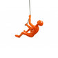 6" X 3" Orange Resin Climbing Man Hanging Dimensional Sculpture