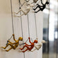 Set of Nine Rainbow Resin Climbing Man Hanging Dimensional Sculpture