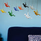 Set of Nine Rainbow Resin Climbing Man Hanging Dimensional Sculpture