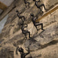 Set of Four Black Resin Climbing Man Hanging Dimensional Sculpture