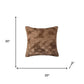 20" X 20" X 5" Acrylic Plush Polyester Polyfill Brown 2 Pack Pillow