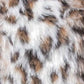 Set of Two 18" Brown White And Black Faux Fur Throw Pillows