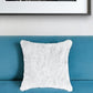 18" White Wool Throw Pillow