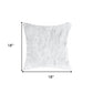 18" White Wool Throw Pillow
