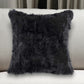18" Black Wool Throw Pillow