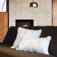 5" X 12" X 20" 100% Natural Rabbit Fur White Pillow