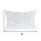 5" X 12" X 20" 100% Natural Rabbit Fur White Pillow