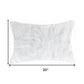 5" X 12" X 20" 100% Natural Rabbit Fur White Pillow