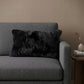 12" X 20" Black Wool Throw Pillow
